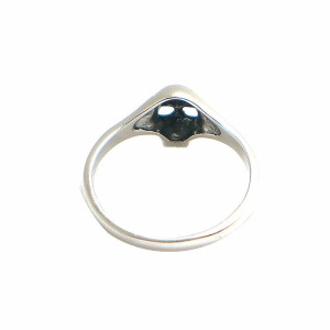 Vue Arrière Bague Tête de Mort Minimaliste "Crâne Fin Sculpté -  Argent 925