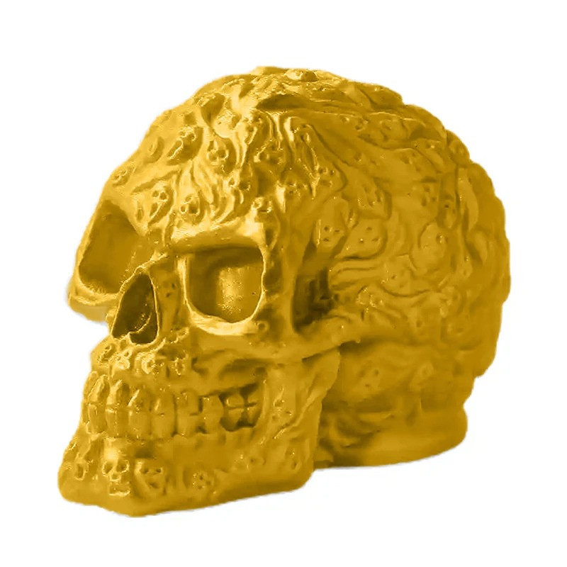 Cache Remorque Tête de Mort "Cortex Maudit" Couleur Jaune