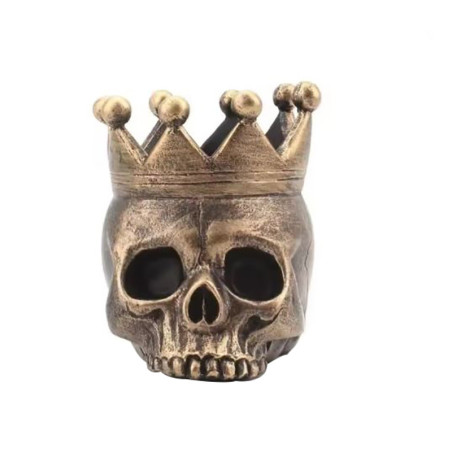 Bougeoir Tête de Mort "Couronne des Ténèbres" Couleur Or