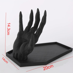 Dimensions Support à Bijoux "Main du Diable" - Présentoir Gothique & Plateau de Rangement