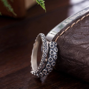 Avant Bague Gothique "Tentacule des Abysses" - Argent 925