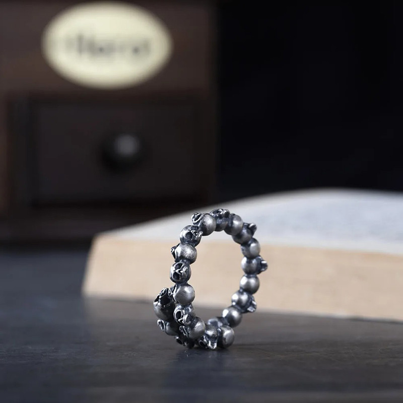 Bague Tête de Mort “Mur des Âmes” - Argent 925