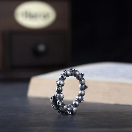 Bague Tête de Mort “Mur des Âmes” - Argent 925