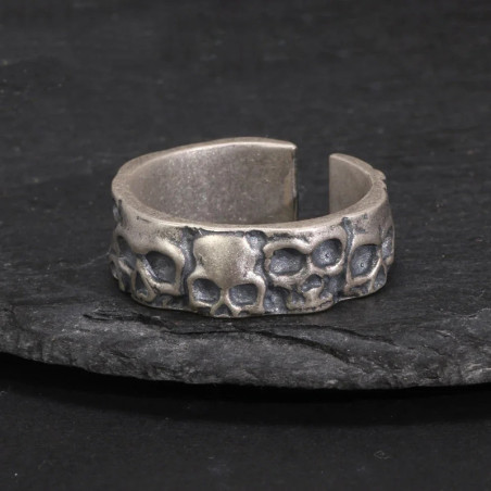 Bague Tête de Mort "Ossuaire Ancien" - Argent 925