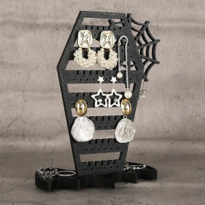 L'Écrin de la Veuve Noire - Présentoir à Boucles d'Oreilles Gothique