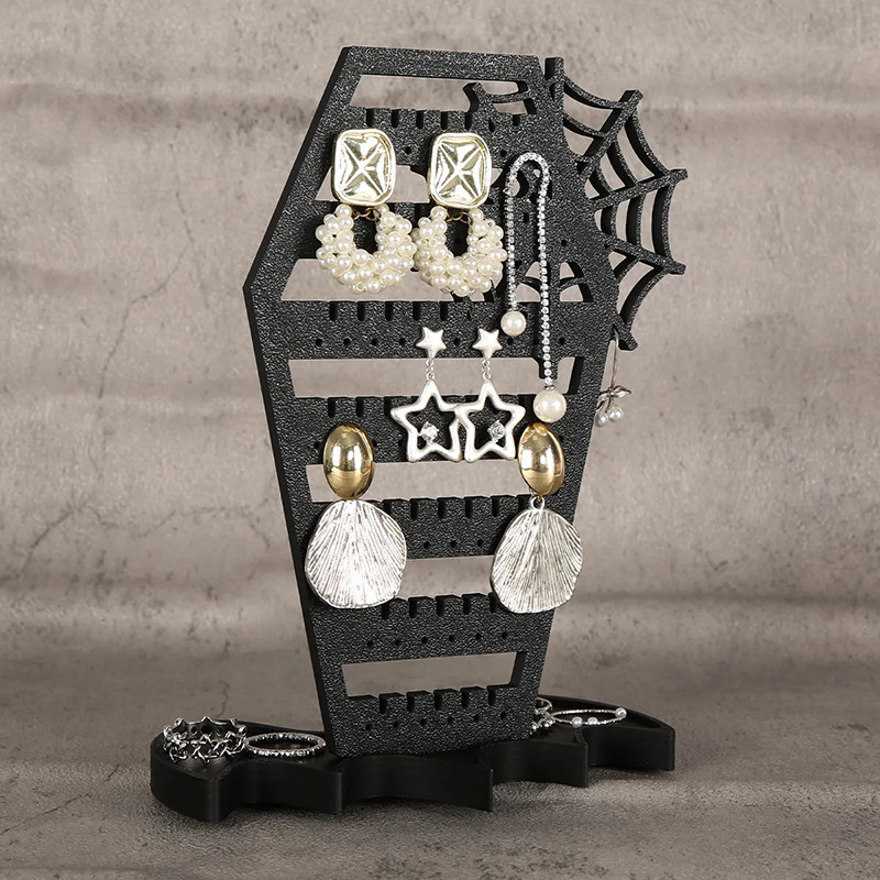 L'Écrin de la Veuve Noire - Présentoir à Boucles d'Oreilles Gothique