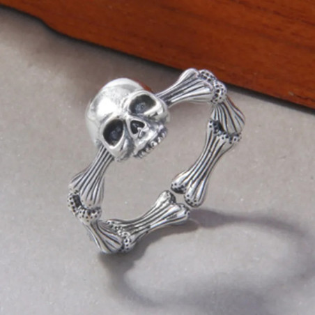 Avant Bague Tête de Mort “Duel des Âmes” en Argent 925