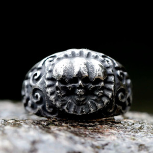 Avant Bague Tête de Mort “Masque des Veilleurs” en Argent 925
