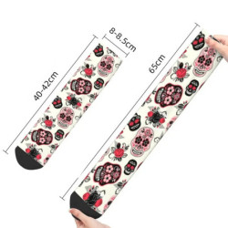 Dimensions des Chaussettes calaveras Crânes Méxicains