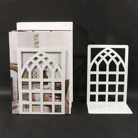 Avant Serre-Livres Métal "Fenêtre Cathédrale" (Lot de 2) - Cale-Livres Lourd & Design Architectural