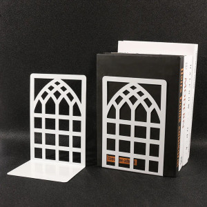 Serre-Livres Métal "Fenêtre Cathédrale" (Lot de 2) - Cale-Livres Lourd & Design Architectural