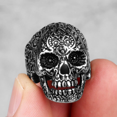 Bague Tête de Mort “Totem des Âges” Couleur Argent