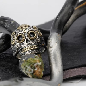 Bague Tête de Mort “Chant Sépulcral” en Argent 925