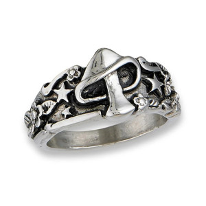 Vue générale Bague Rock Psychédélique « Champignon Astral des Songes »