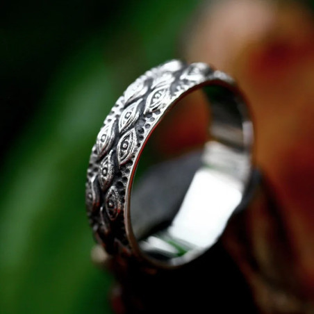 Bague Oeil d'Horus - La Roue du Destin Argenté