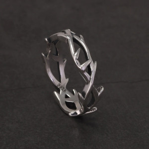 Avant Bague Rock Gothique « Épine Sacrée » - Argent 925