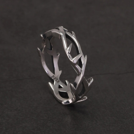 Avant Bague Rock Gothique « Épine Sacrée » - Argent 925