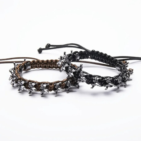 Bracelet Tête de Mort "Vertèbres de l’Instinct"