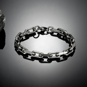 Bracelet Chaîne Rock "Maillons Forgés de l’Abîme"
