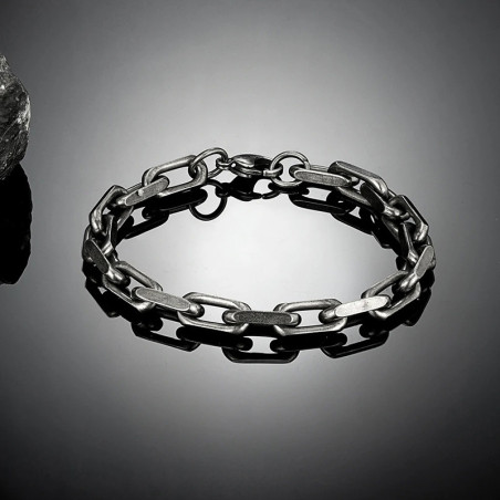 Bracelet Chaîne Rock "Maillons Forgés de l’Abîme"