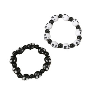 Vue générale Bracelet Tête de Mort "Duo Yin & Os Noirs"