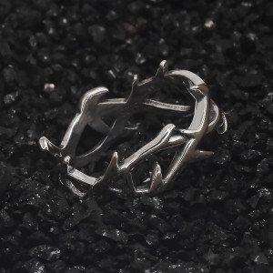 Magnifique Bague Rock Gothique « Épine Sacrée » - Argent 925