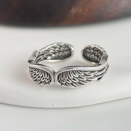 Vue générale Bague Rock Ailes d’Ange Rock « Étreinte Céleste »