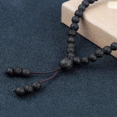 Avant Bracelet Mala Pierre de Lave "Souffle Brut du Volcan"