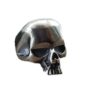 Vue générale Bague Tête de Mort « Silence de l’Outre-Tombe » - Argent Sterling 925