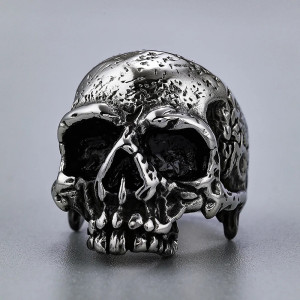 Bague Tête de Mort Crâne Décoratif « Gardien du Silence Brut »