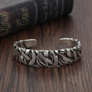 Bracelet Rock "Tresse Brute" - Argent 925