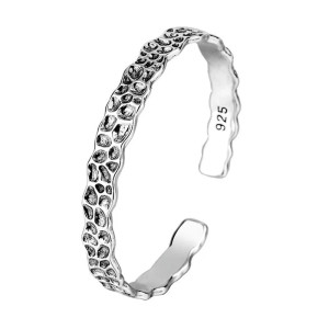 Vue générale Bracelet Rock "Cratère Lunaire" - Argent 925
