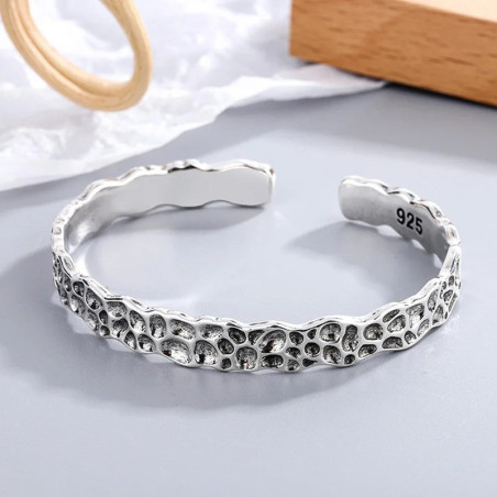 Avant Bracelet Rock "Cratère Lunaire" - Argent 925