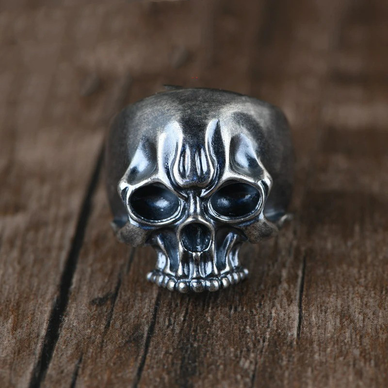 Bague Tête de Mort "Crâne du Jugement Silencieux" - Argent 925