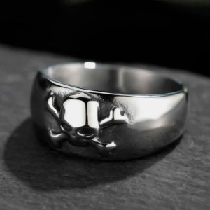 Bague Tête de Mort Pirate "Insigne du Silence Fatal"