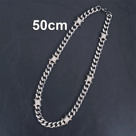 Collier Rock "Barbelé Indomptable"  !Tailles 50cm