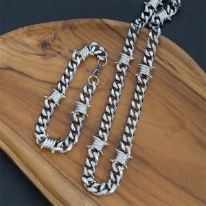 Collier Rock "Barbelé Indomptable" - 2 tailles au choix !