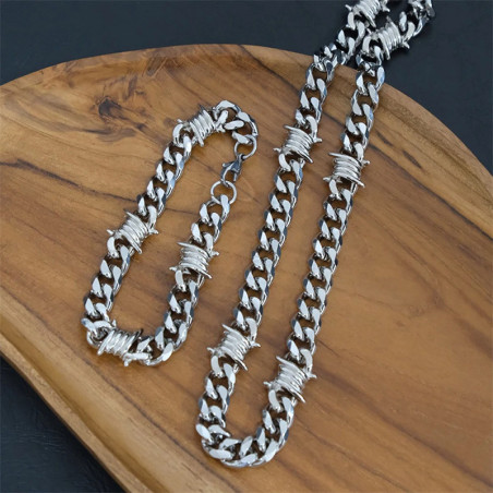 Collier Rock "Barbelé Indomptable" - 2 tailles au choix !