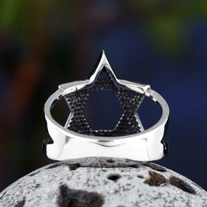 Vue Arrière Bague Goth “Étoile Profane”