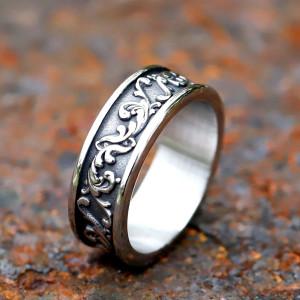 Bague Rock Gravures Baroques Nocturnes