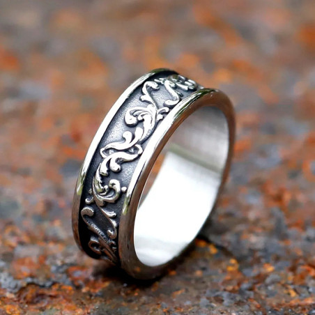 Bague Rock Gravures Baroques Nocturnes