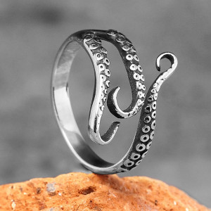 Vue de Face Bague Kraken "Serment des Abysses"