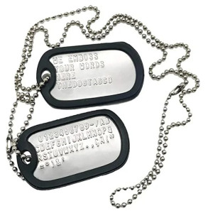 Collier Dog Tags Militaires - Plaques d’Identification Personnalisées - Avec silencers inclus !