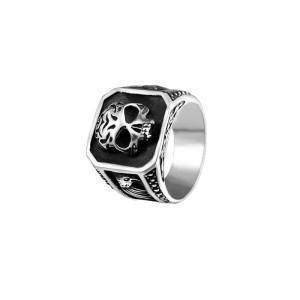 Vue générale Bague Tête de Mort Rock - Serment du Crâne Profané