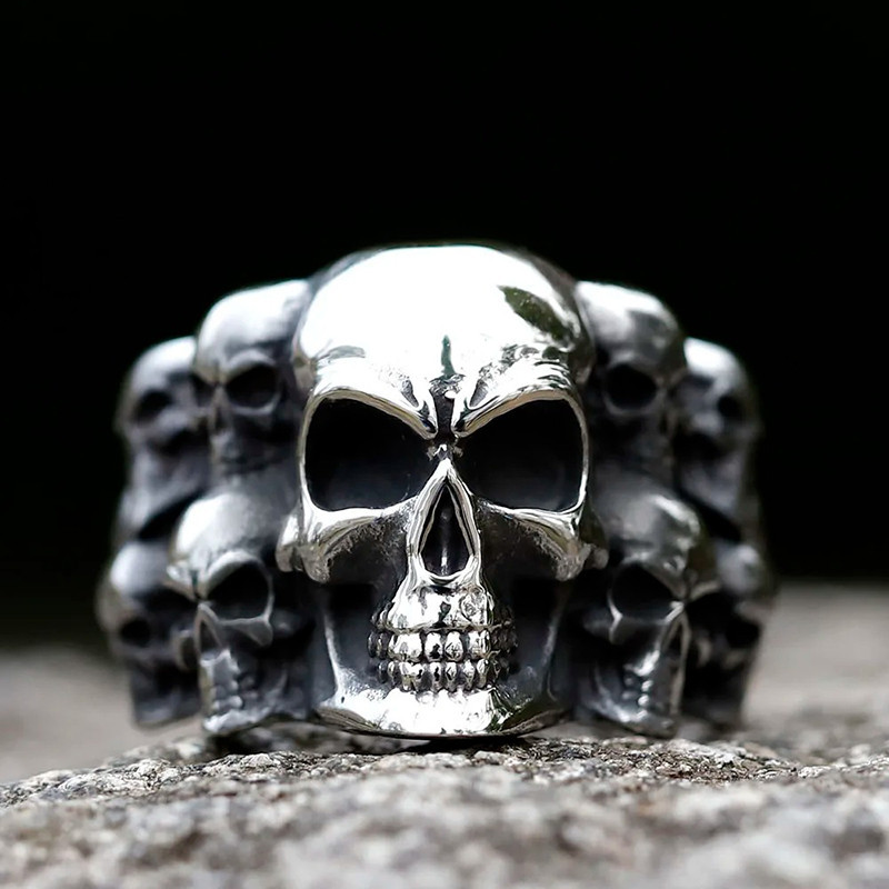 Bague Têtes de Mort - Conclave des Damnés