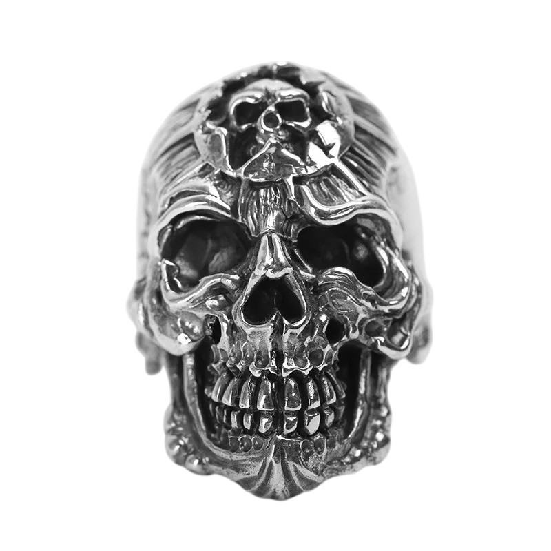 Avant Bague Tête de Mort – “Roi des Os”