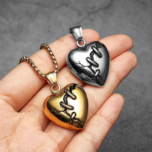Collier Gothique "Cœur Brisé mais Debout" - 2 couleurs au choix !