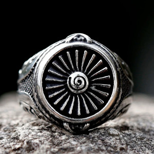 Bague Gothique Occulte - Spirale du Destin Silencieux