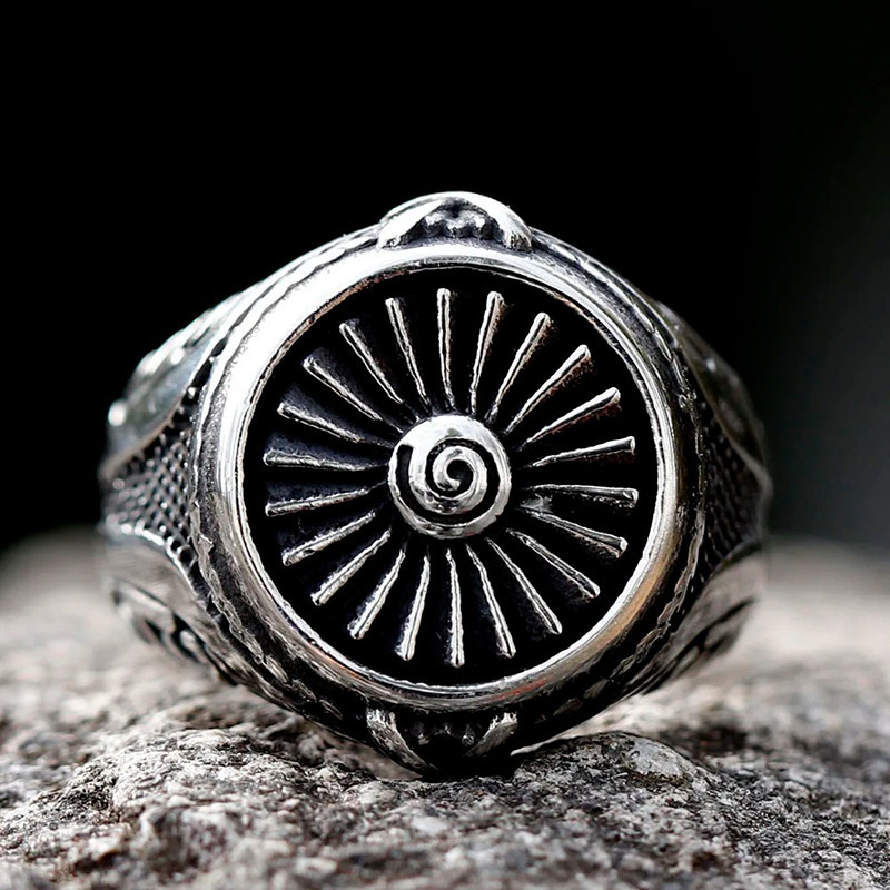 Bague Gothique Occulte - Spirale du Destin Silencieux