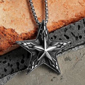 Avant Collier Rock Goth "Étoile du Destin Brisé"